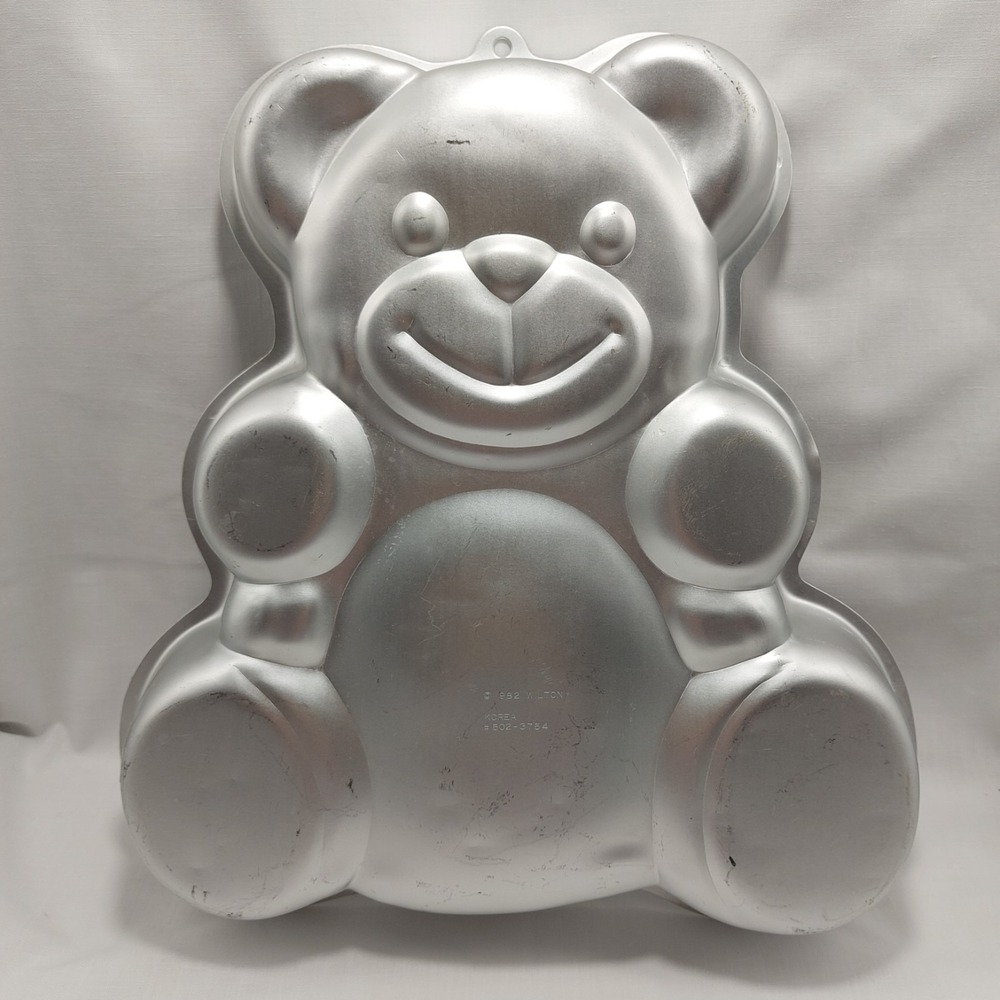 Vintage‎ 1982 Wilton 502-3754 Huggable Teddy Bear Aluminum Cake Pan Mold Retired